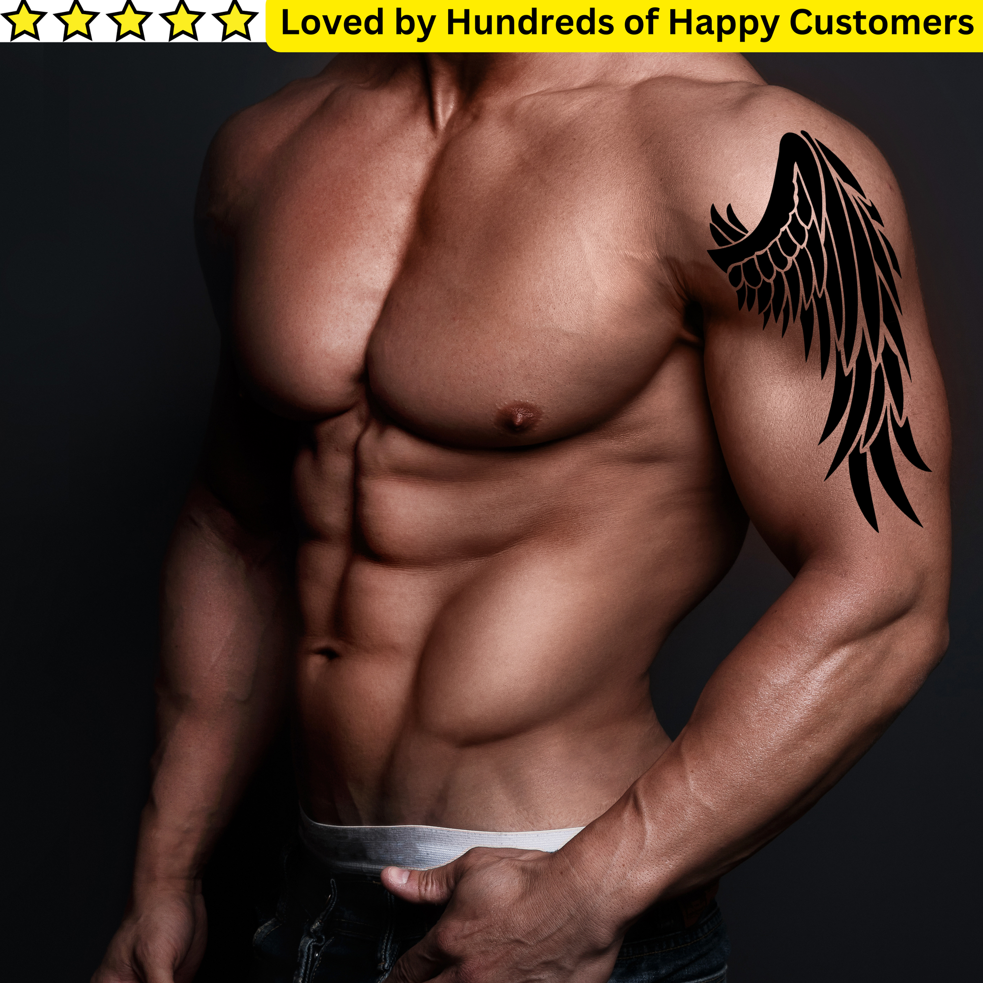 Temporary Tattoo Design for Men Wings