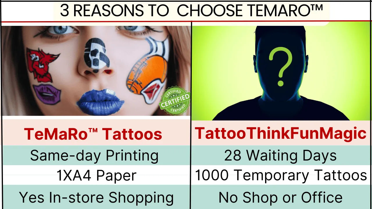 TEMARO TEMPORARY TATTOOS PRINTING JOHANNESBURG SOUTH AFRICA