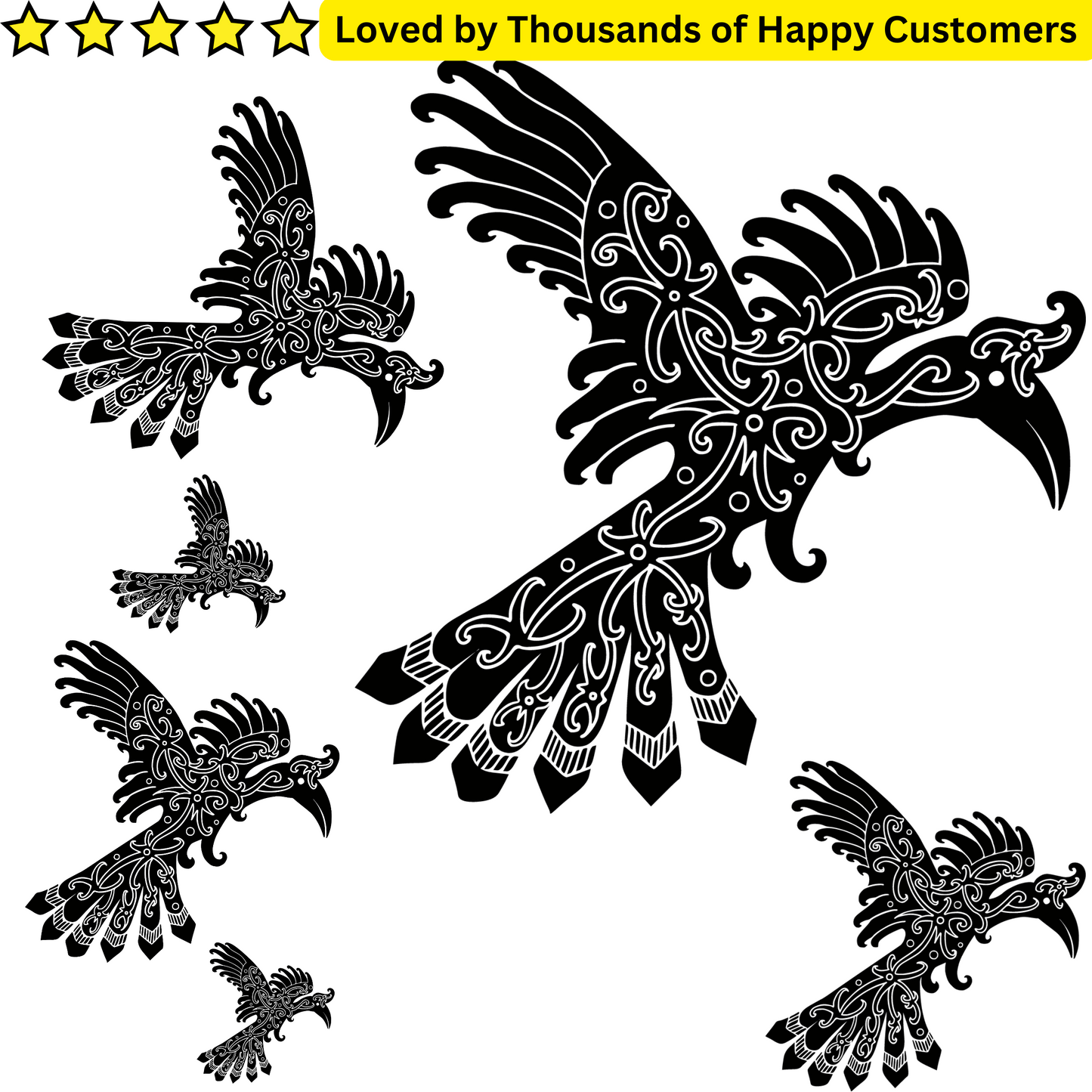 Hornbill Temporary Tatoo Tribal