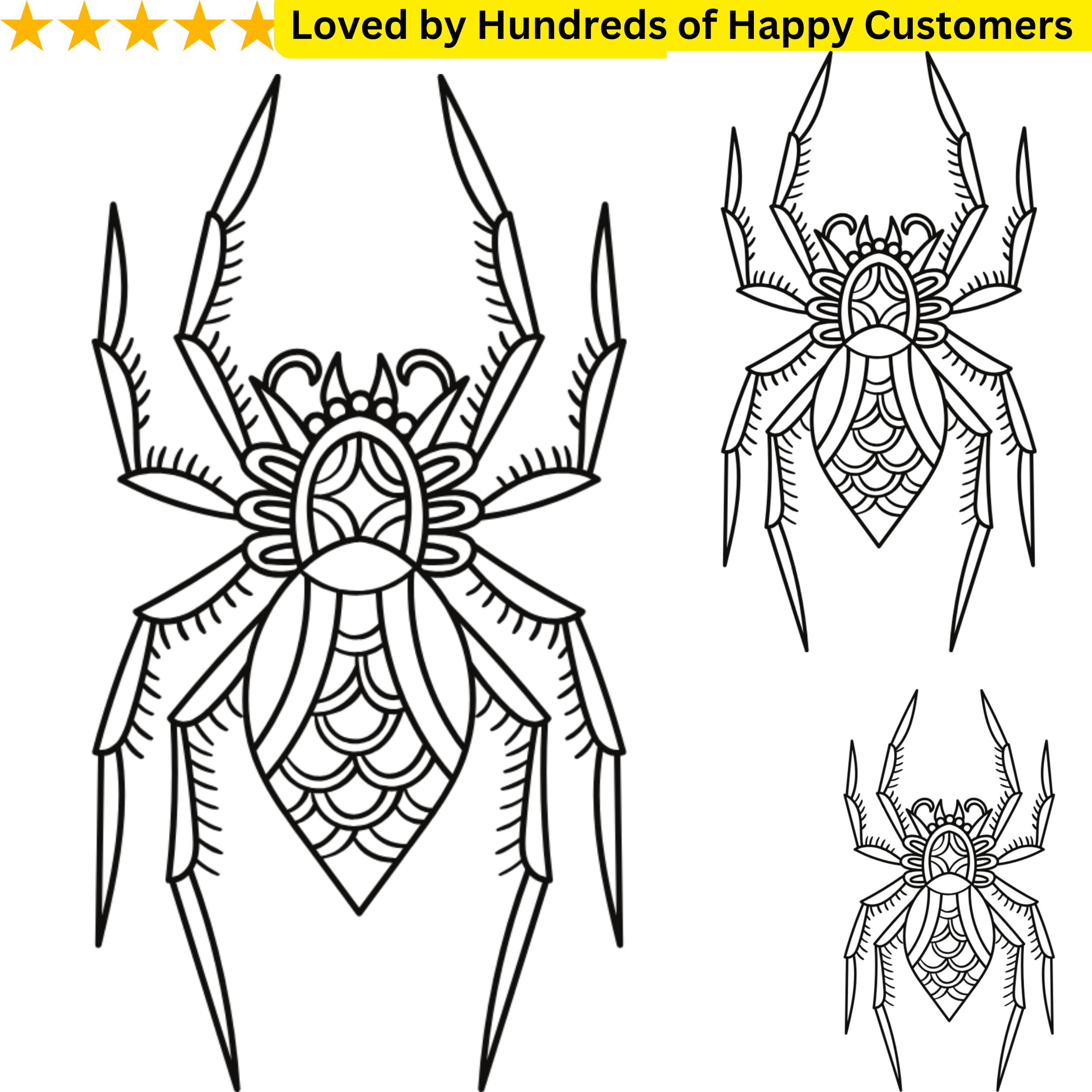 Spider Temporary Tattoos Stickers Sleeves