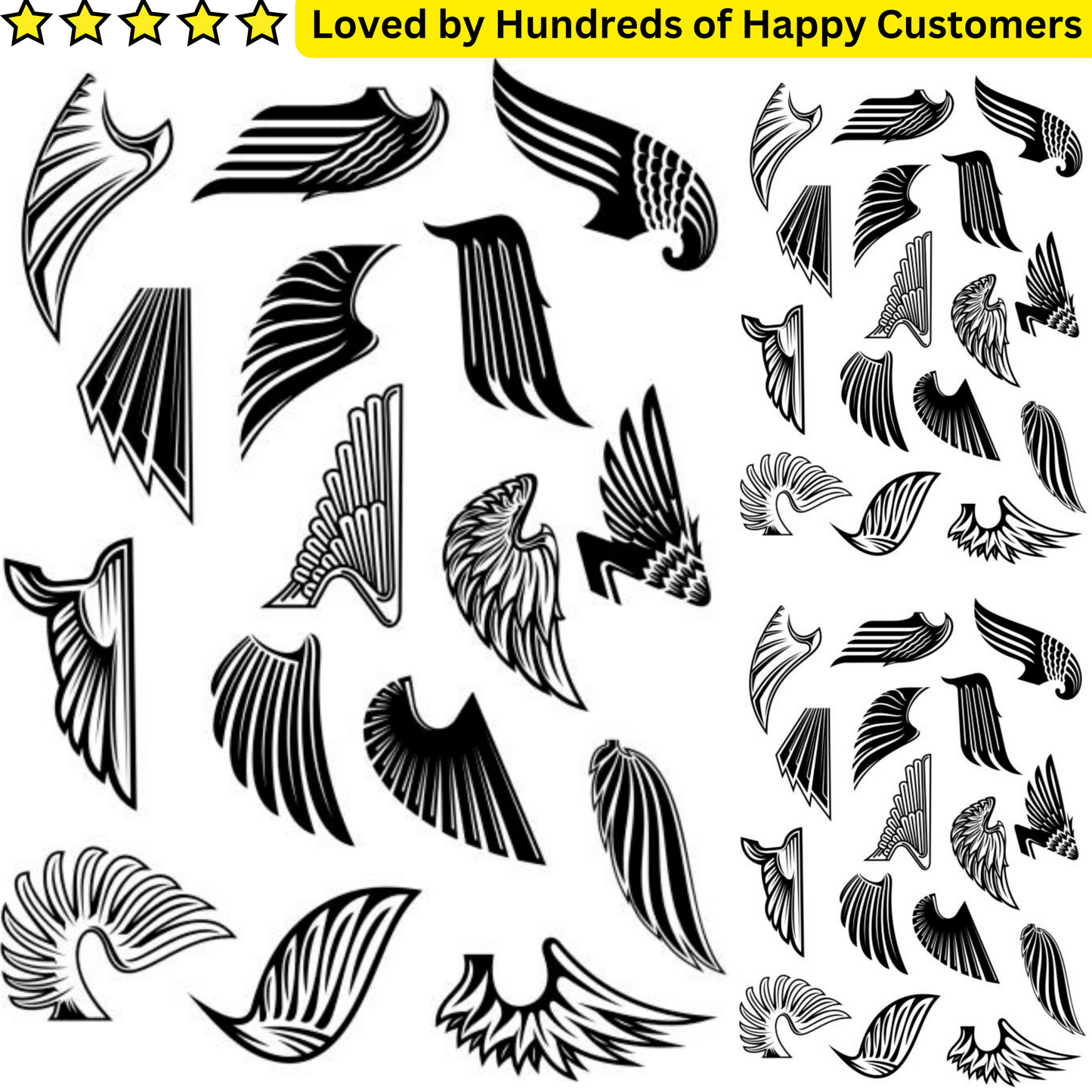 Leg Tattoos Men - Wings Pack