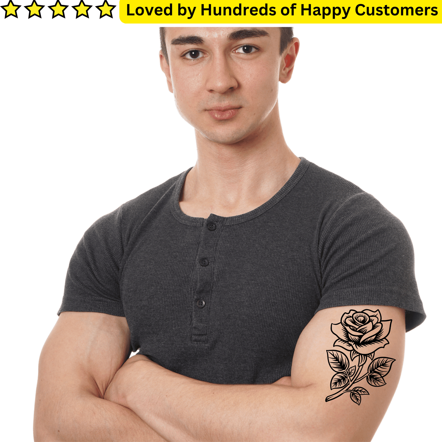 Men's Tattoos Arm - Effortless Roses