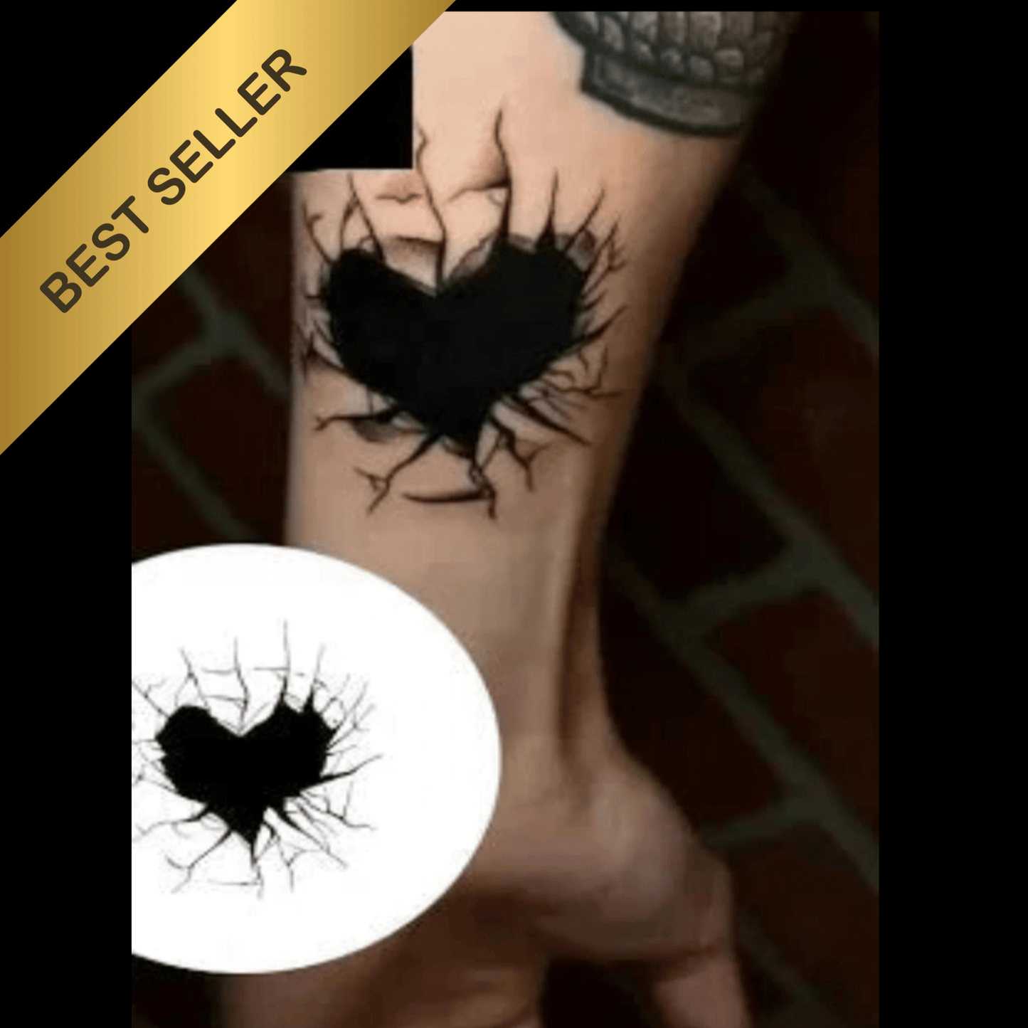 TeMaRo™ 4 XA6 Heart Spider Web Tattoo