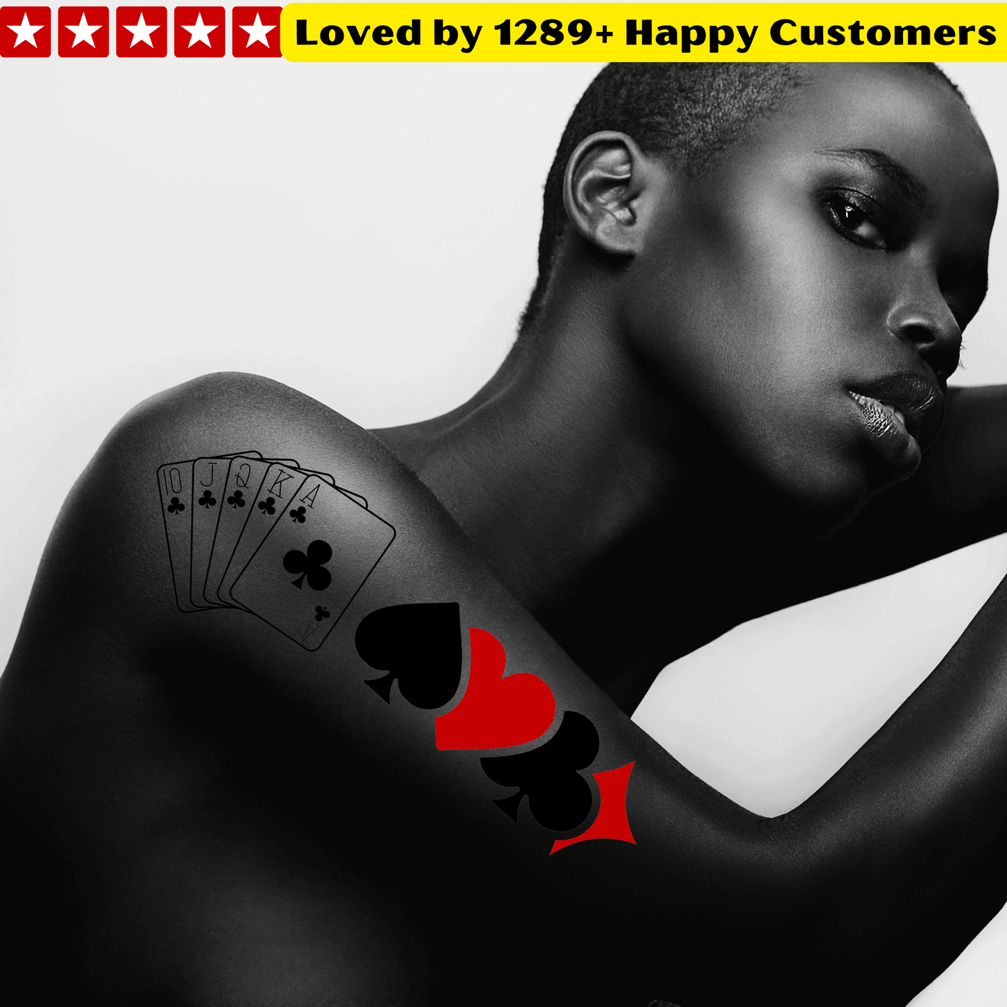 TeMaRo™ Boost Your Acting with Bold Card Tattoo Stickers!"