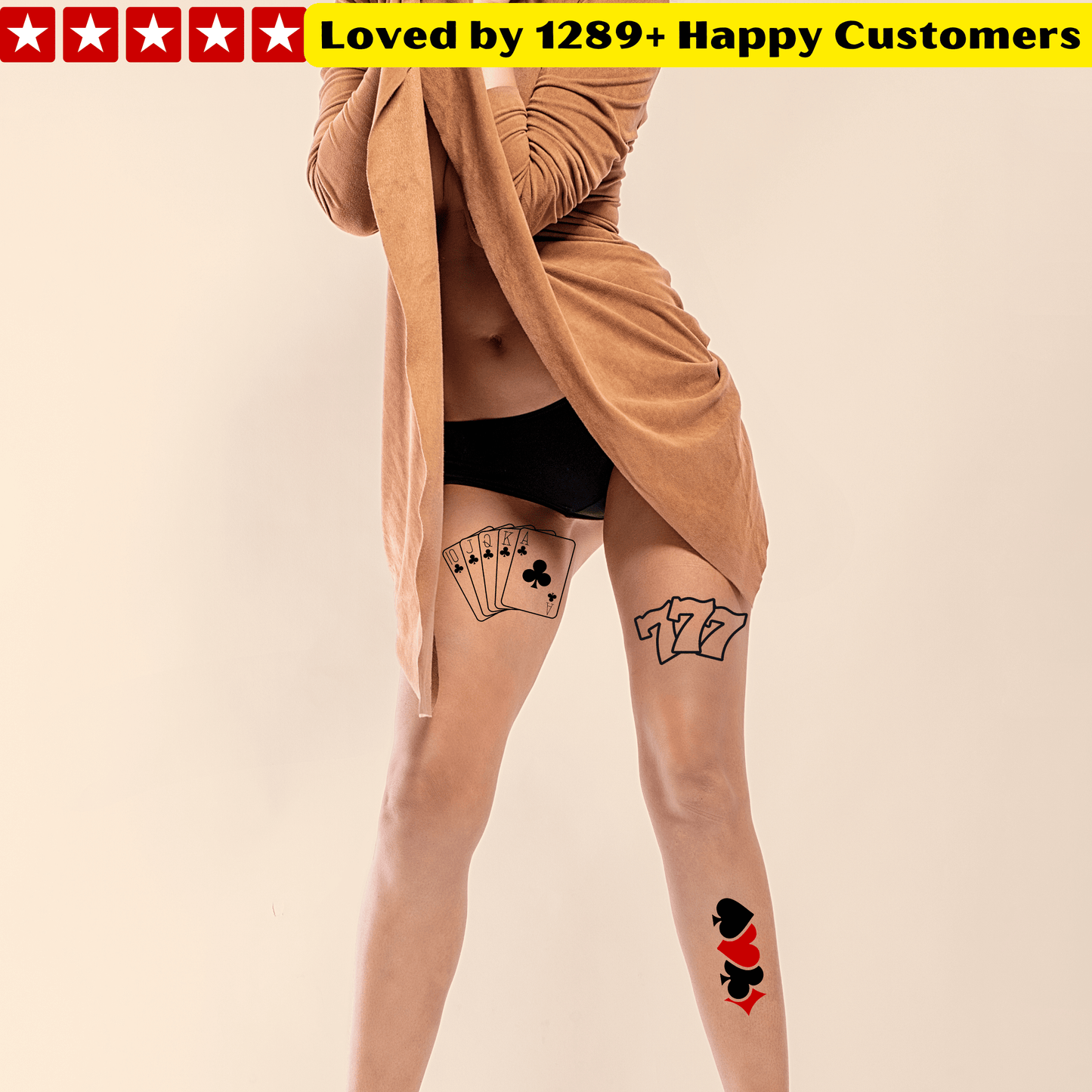 TeMaRo™ Boost Your Acting with Bold Card Tattoo Stickers!"