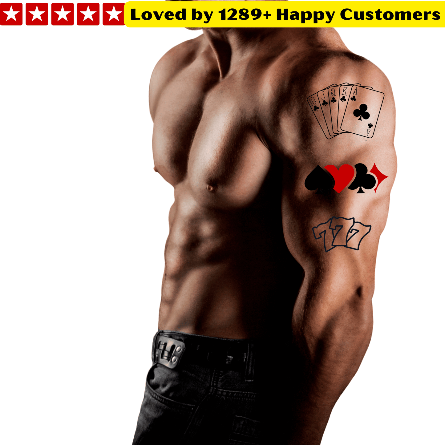 TeMaRo™ Boost Your Acting with Bold Card Tattoo Stickers!"