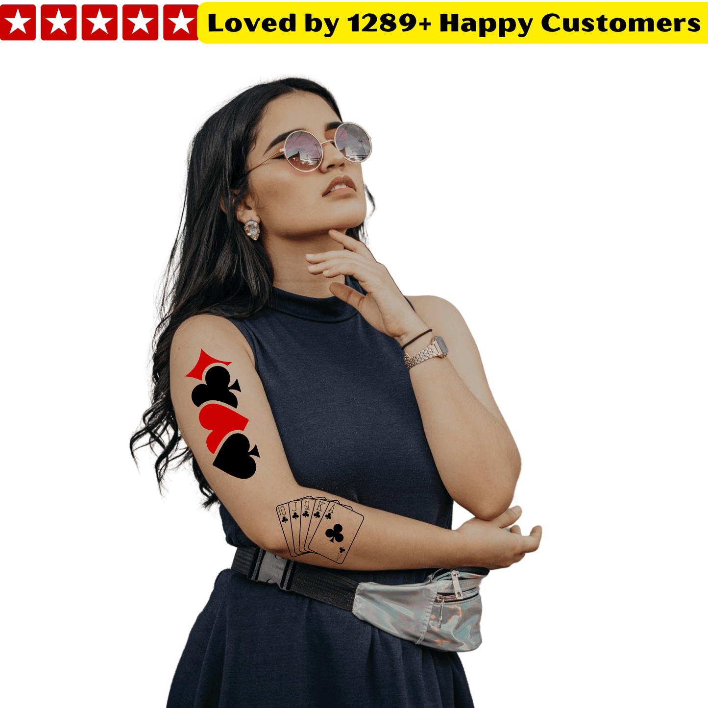 TeMaRo™ Boost Your Acting with Bold Card Tattoo Stickers!"