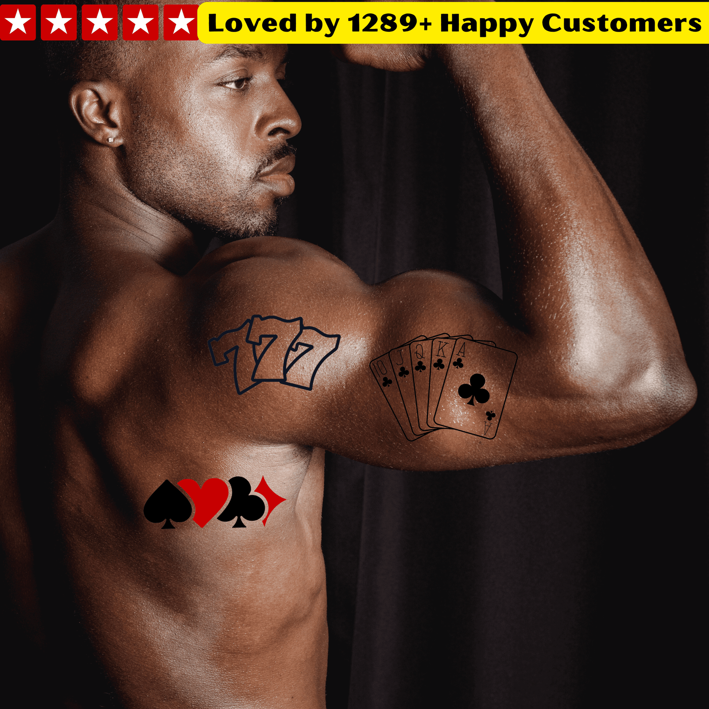 TeMaRo™ Boost Your Acting with Bold Card Tattoo Stickers!"
