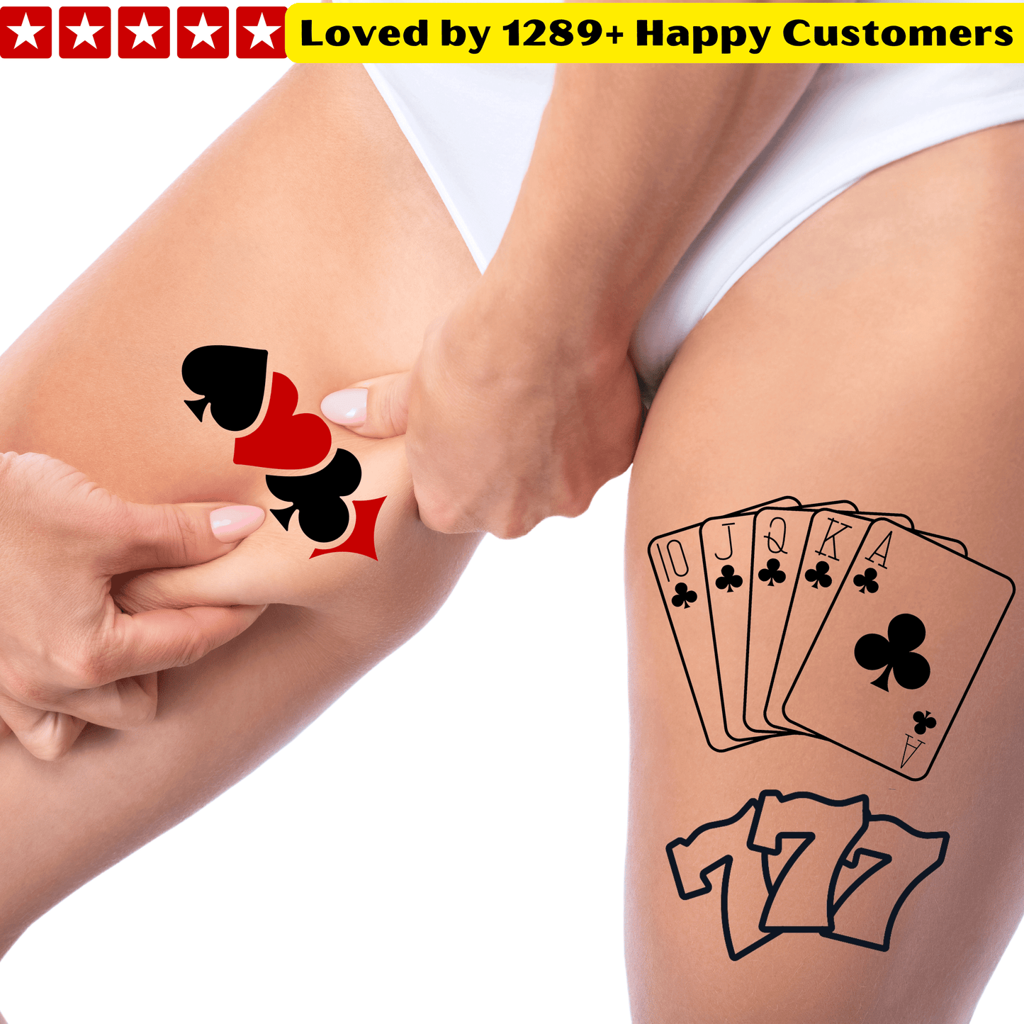 TeMaRo™ Boost Your Acting with Bold Card Tattoo Stickers!"