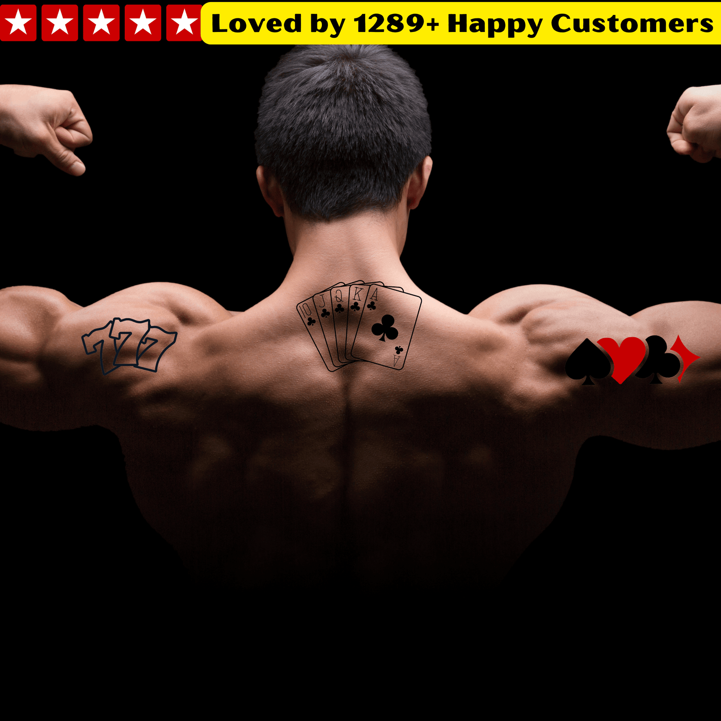 TeMaRo™ Boost Your Acting with Bold Card Tattoo Stickers!"