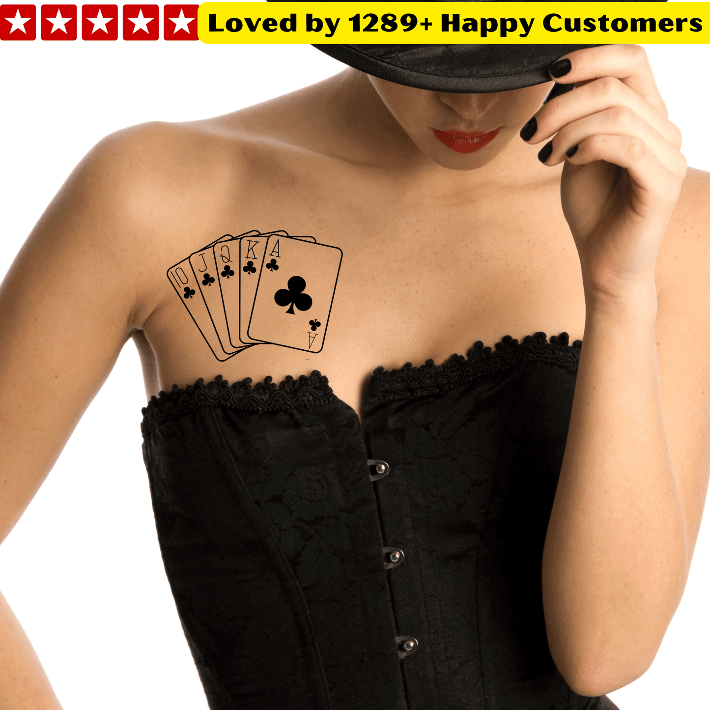 TeMaRo™ Boost Your Acting with Bold Card Tattoo Stickers!"