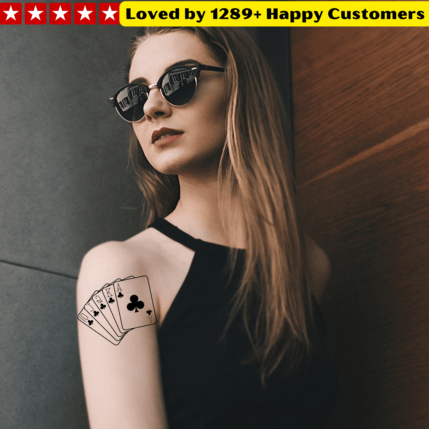 TeMaRo™ Boost Your Acting with Bold Card Tattoo Stickers!"