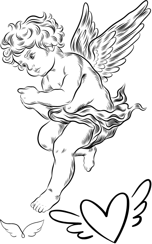 TeMaRo™ Chest Tattoo Angel