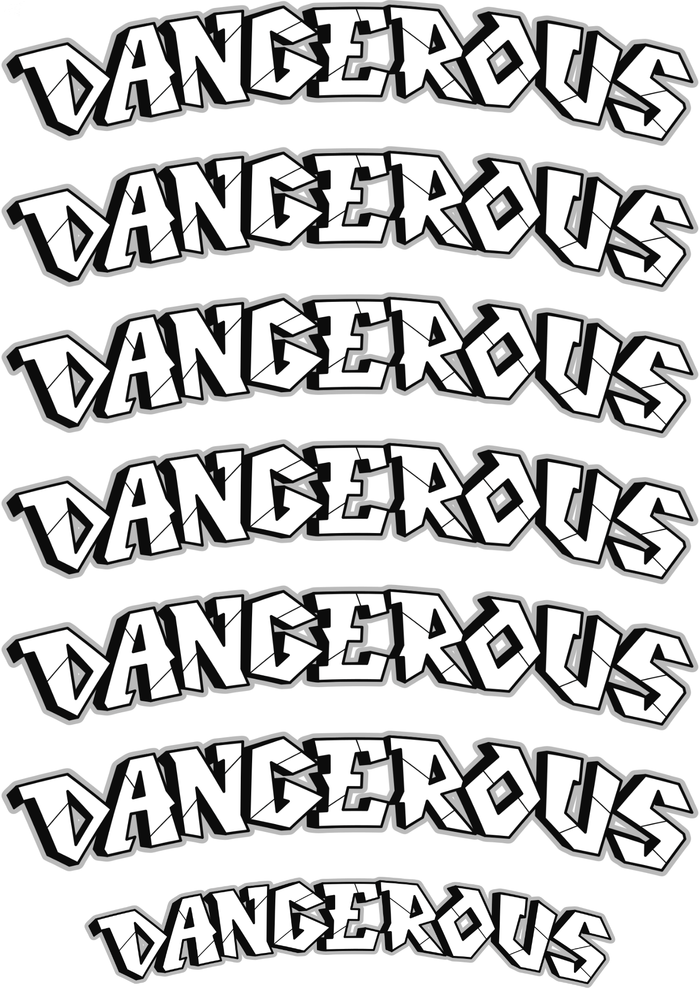 TeMaRo™ Dangerous Word Tattoo on Hand