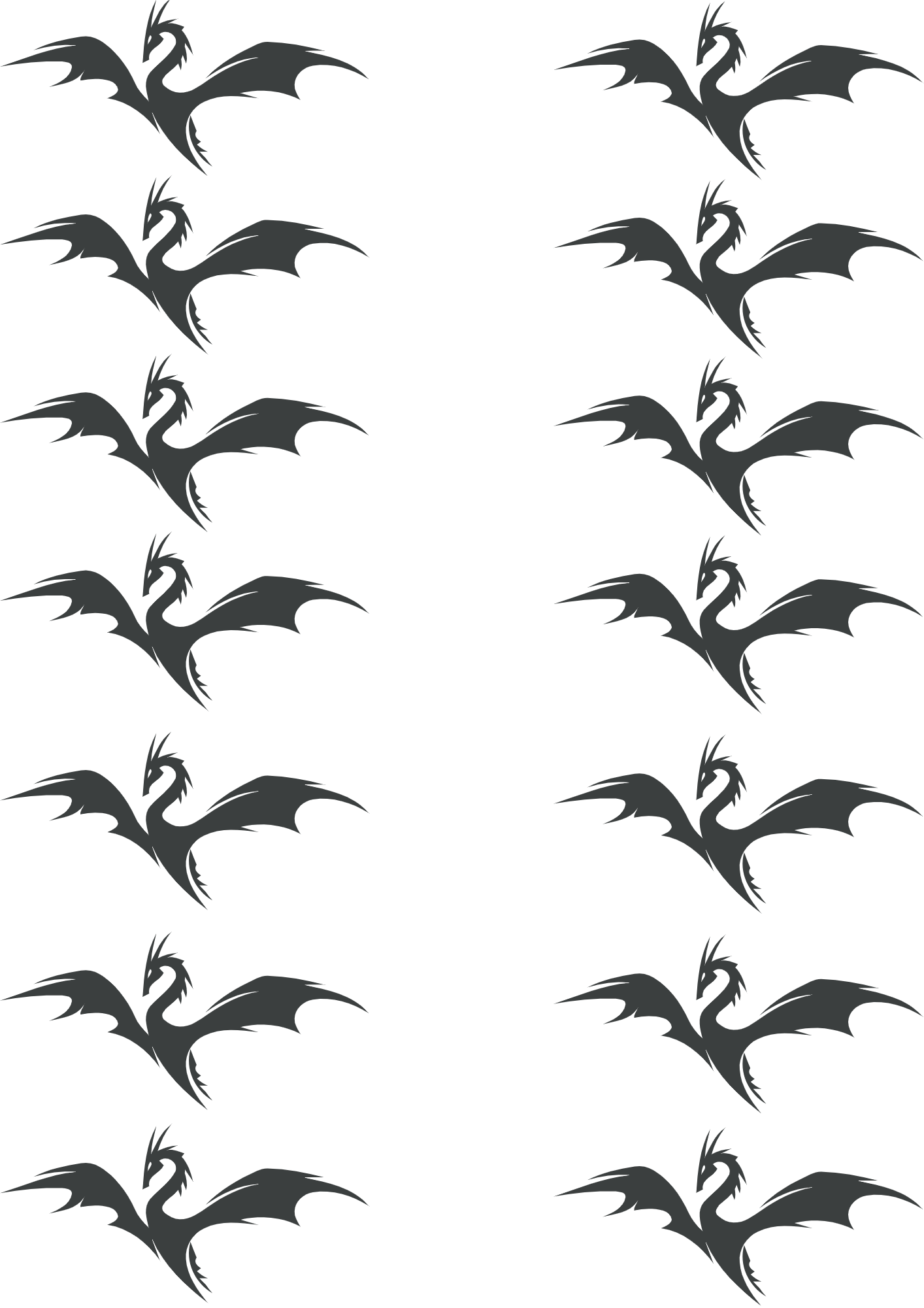 TeMaRo™ Dragon Tattoos Small