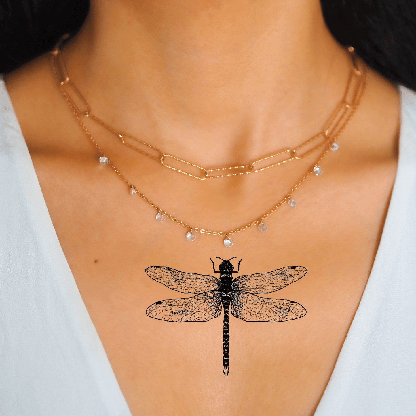 TeMaRo™ Dragonfly Tattoo on Thighs