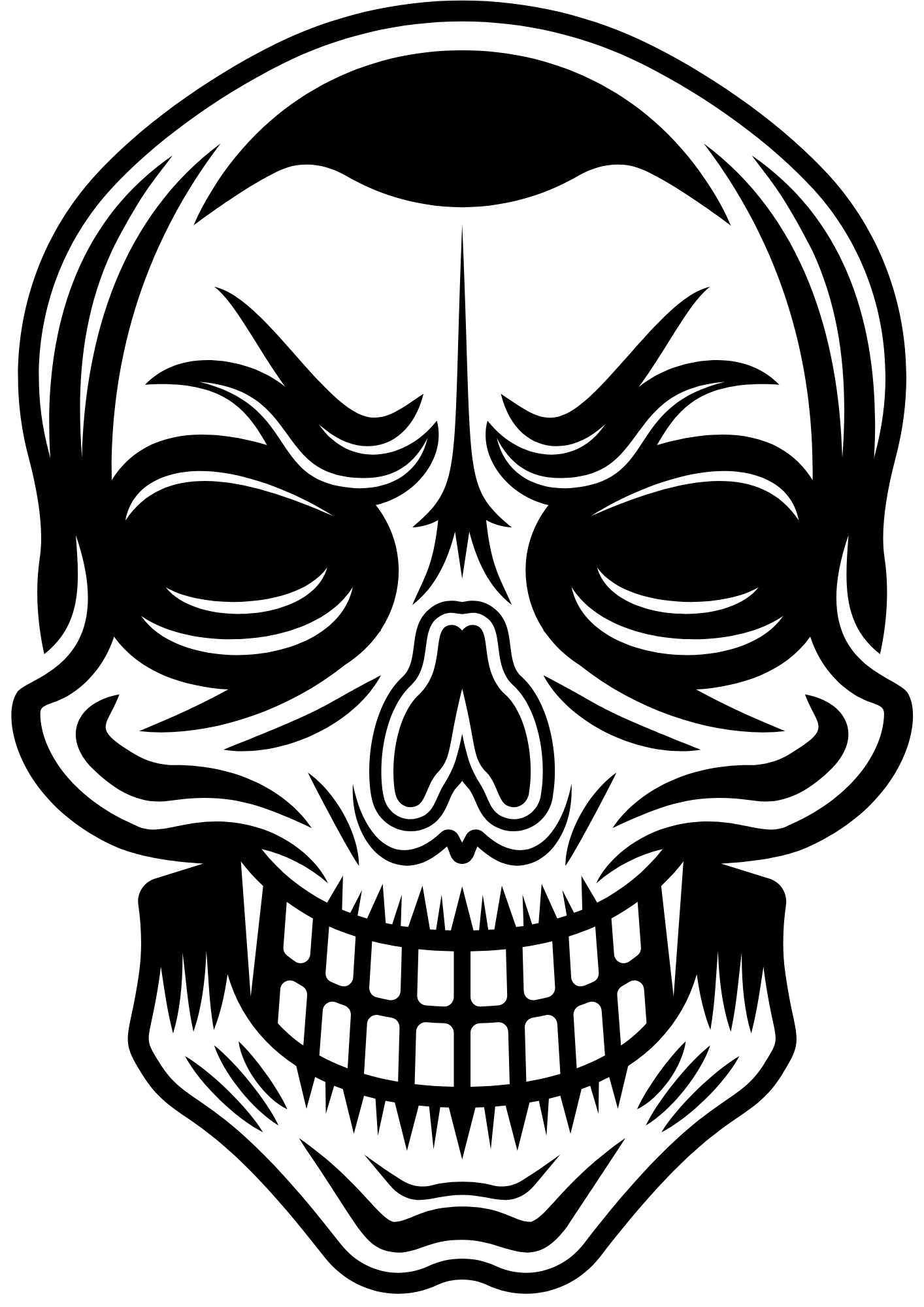 TeMaRo™ Fake Tattoo Skull Small