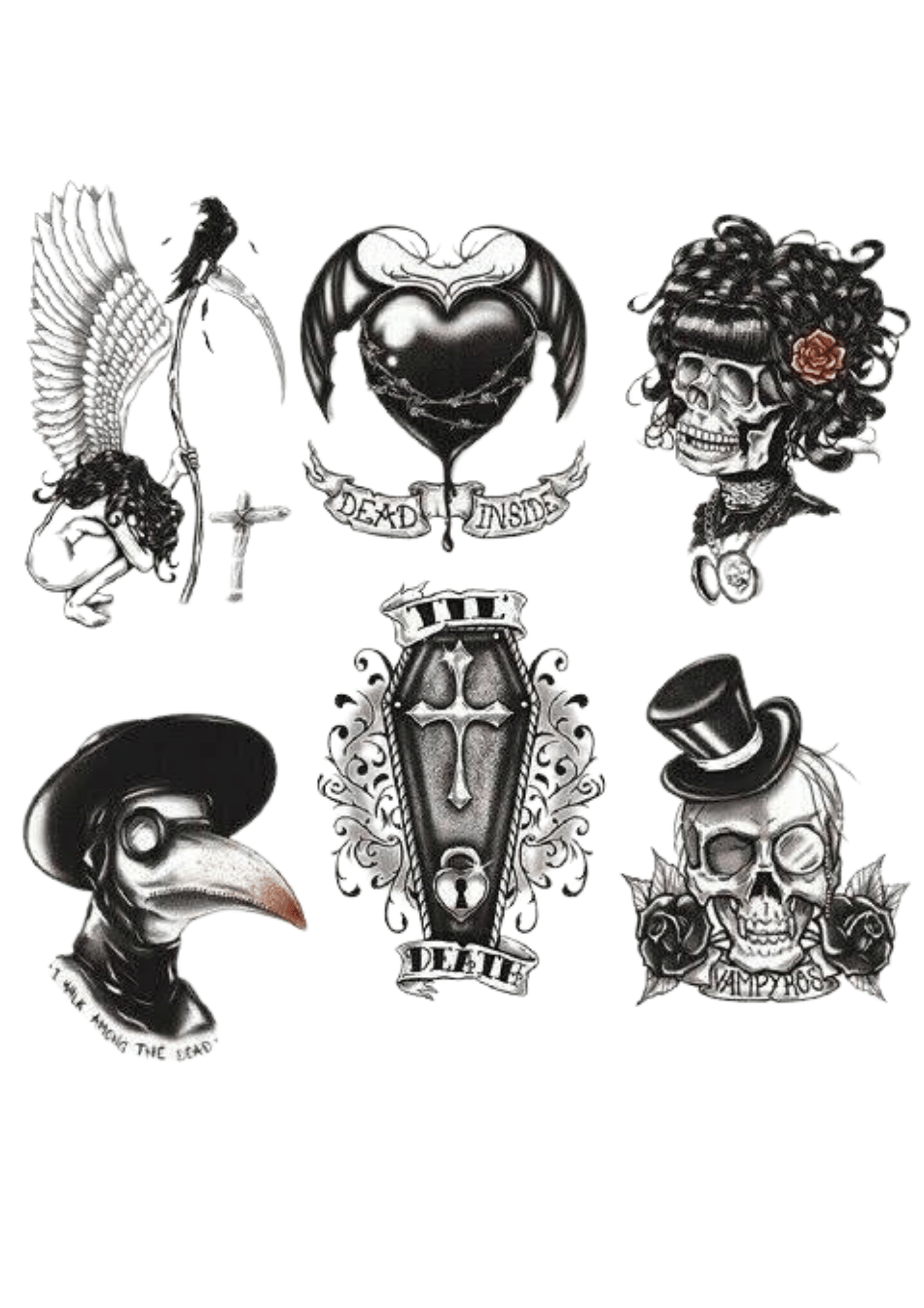 TeMaRo™ Halloween- Fake Tattoos