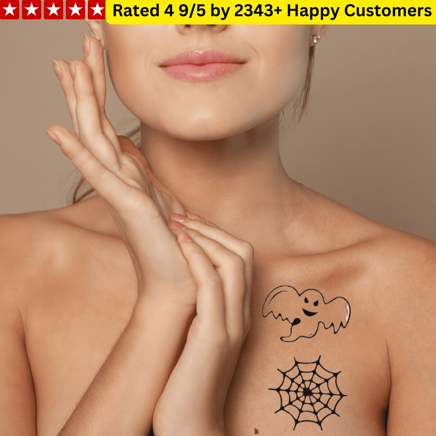 TeMaRo™ Halloween Sheet of Tattoos