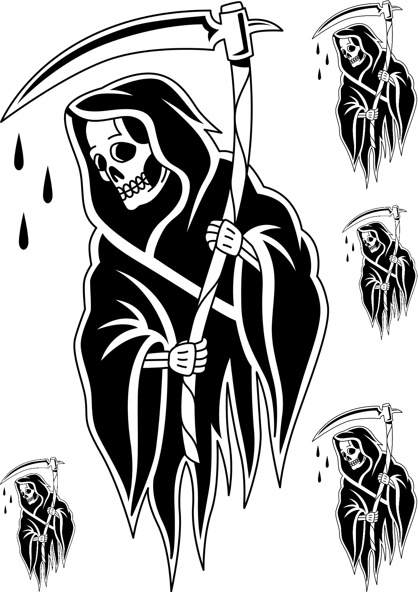 TeMaRo™ Halloween Temporary Tattoo Stickers