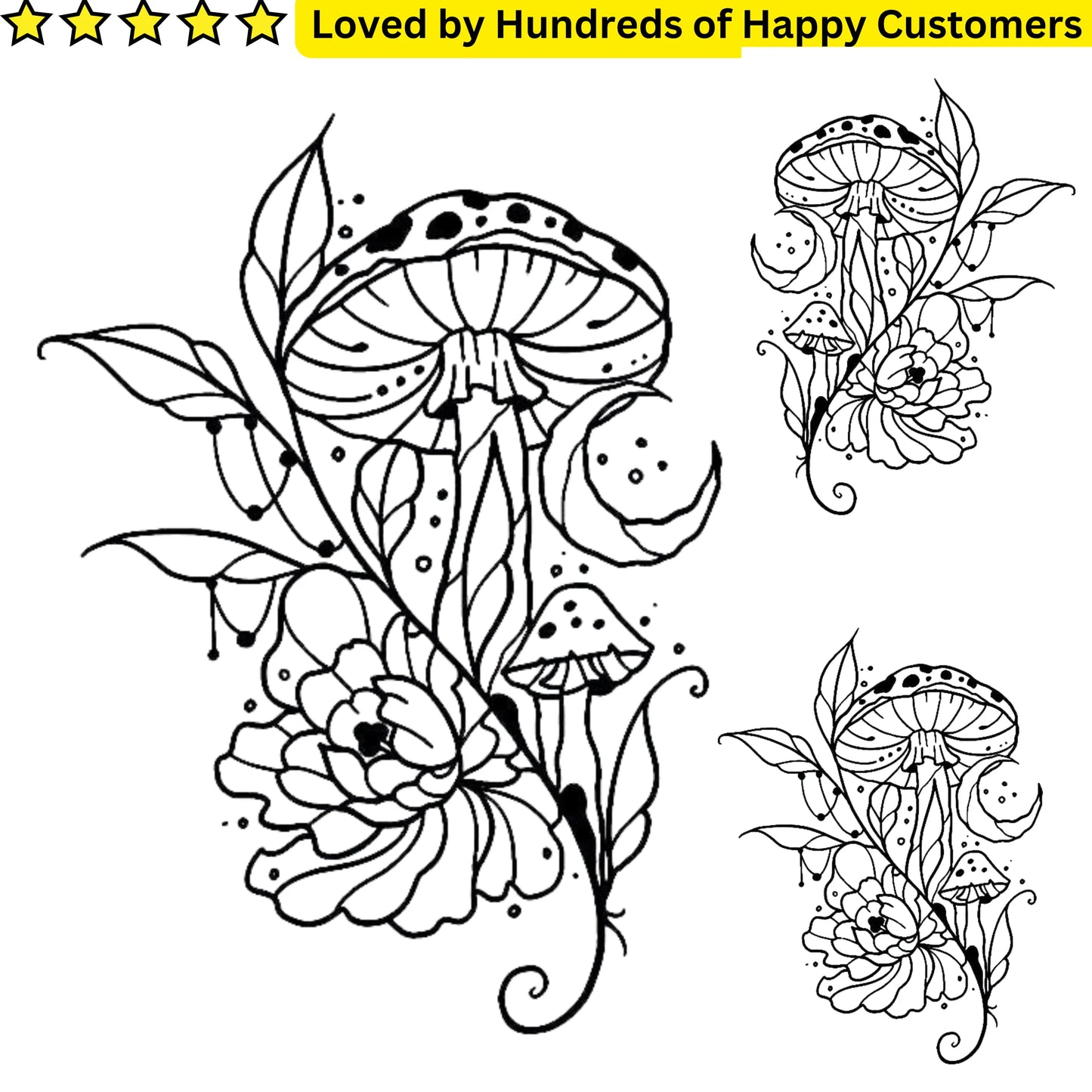 Henna Tattoos Johannesburg – Floral Mushroom Designs