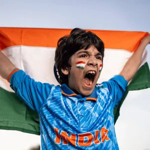 Child holding an Indian flag with a blue shirt displaying 'India'. ✔️ I was hesitant at first because of the price, but these temporary tattoos truly exceeded my expectations. The quality, safety, and fun factor make them worth every cent. I’d definitely recommend them to anyone looking for reliable, kid-friendly designs that last.