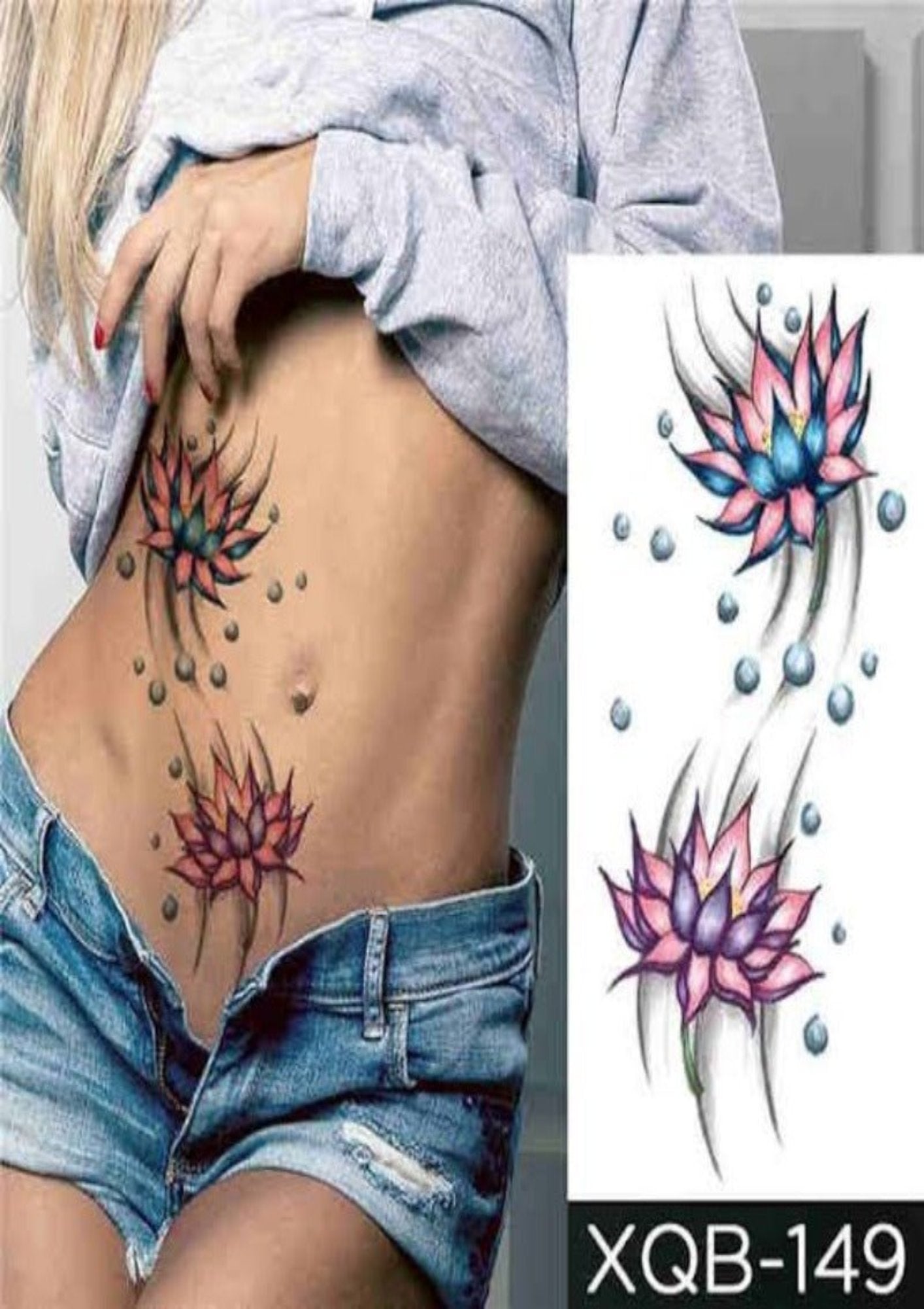 sternum temporary tattoos large body art painting juice ink long