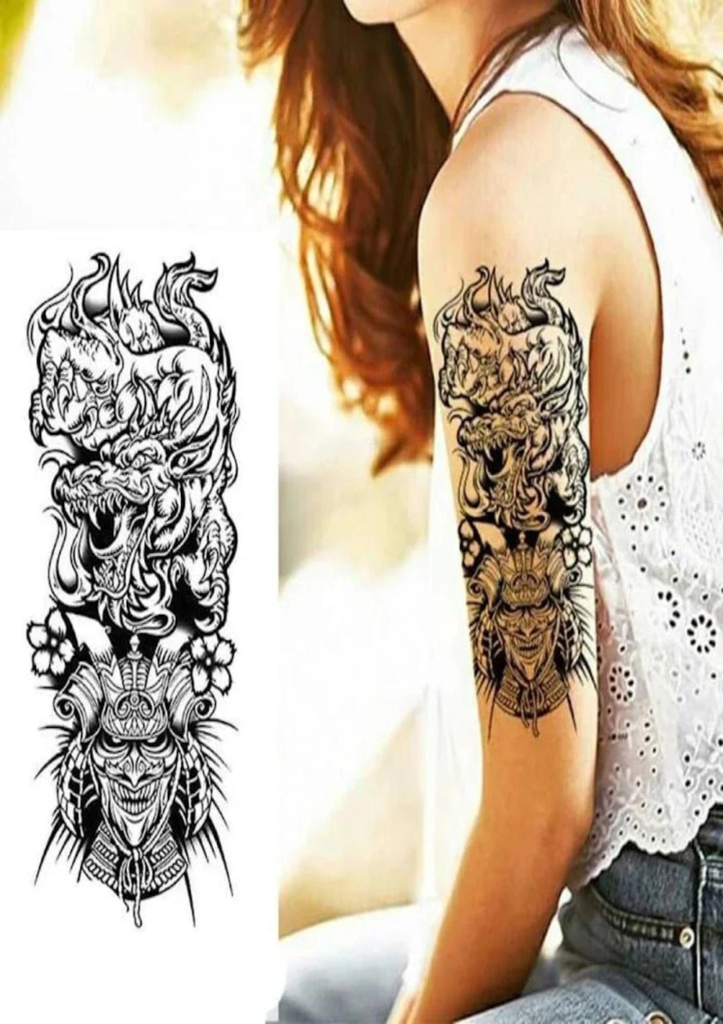 TeMaRo™ Fake Tattoo Sleeves Stickers