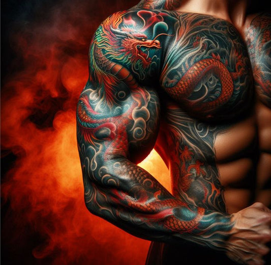 Mystical Temporary Stickers Dragon Tattoo Arm - TeMaRo™