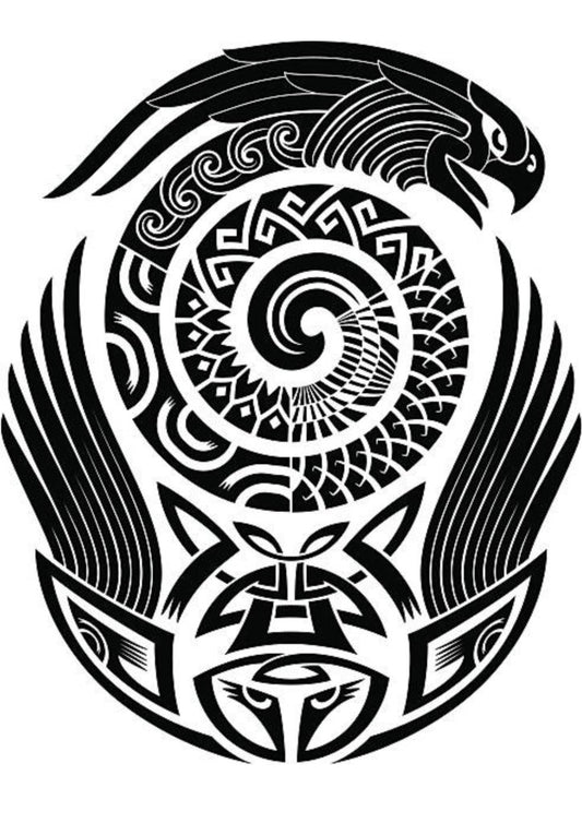 2024 Tribal Tattoo Eagle - Non Permanent Design - TeMaRo™