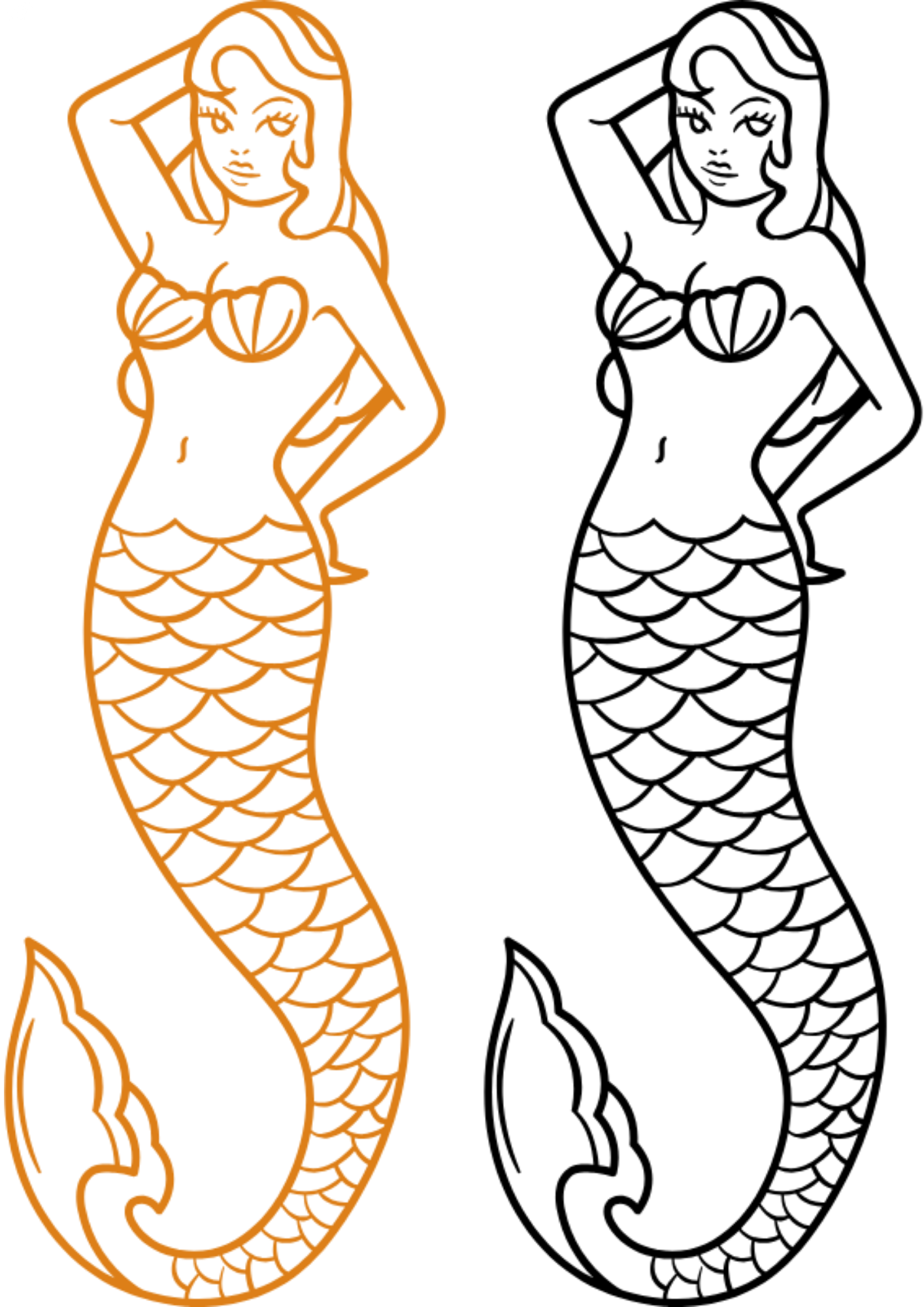 Tattoo Style Mermaid