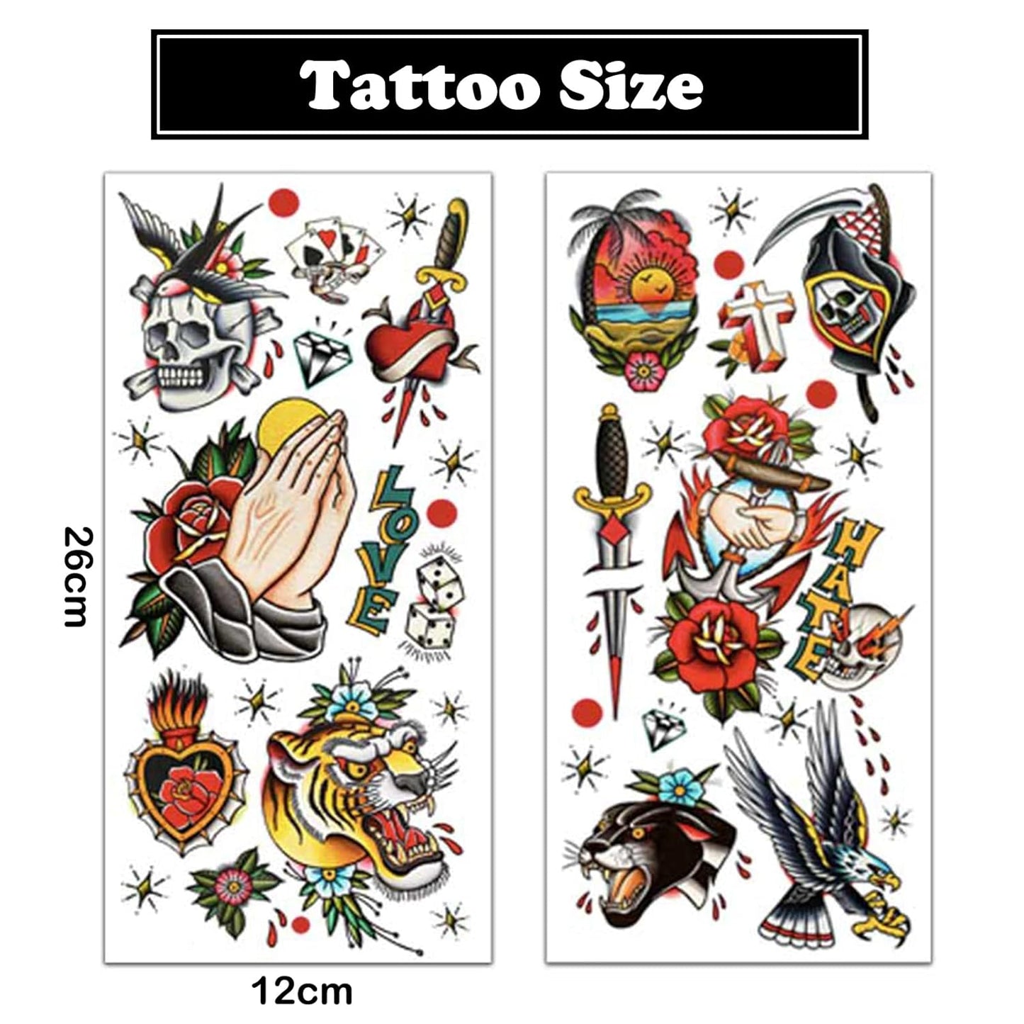 Classic Sailors Temporary Tattoos