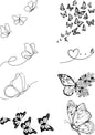 8 X Women Tattoo Butterfly Stickers - TeMaRo™