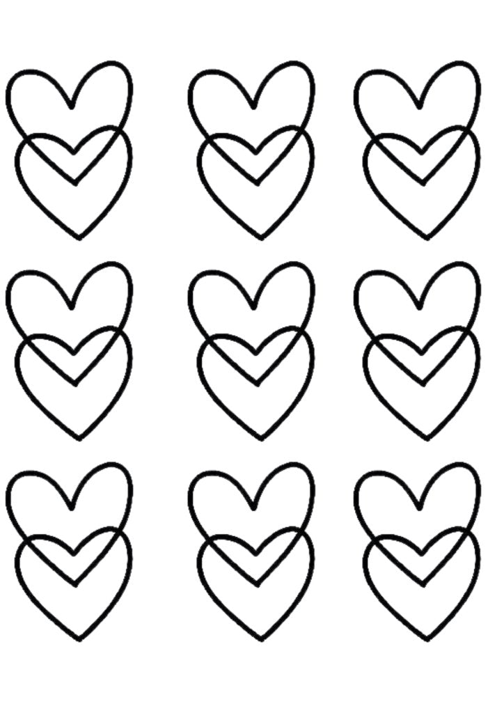 9 Heart Pieces - Temporary Tattoo Printing - TeMaRo™