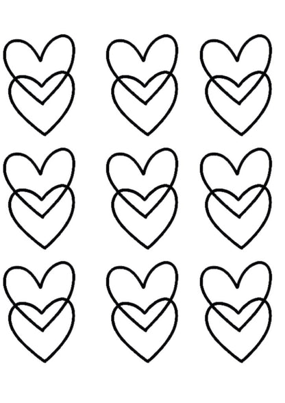 9 Heart Pieces - Temporary Tattoo Printing - TeMaRo™