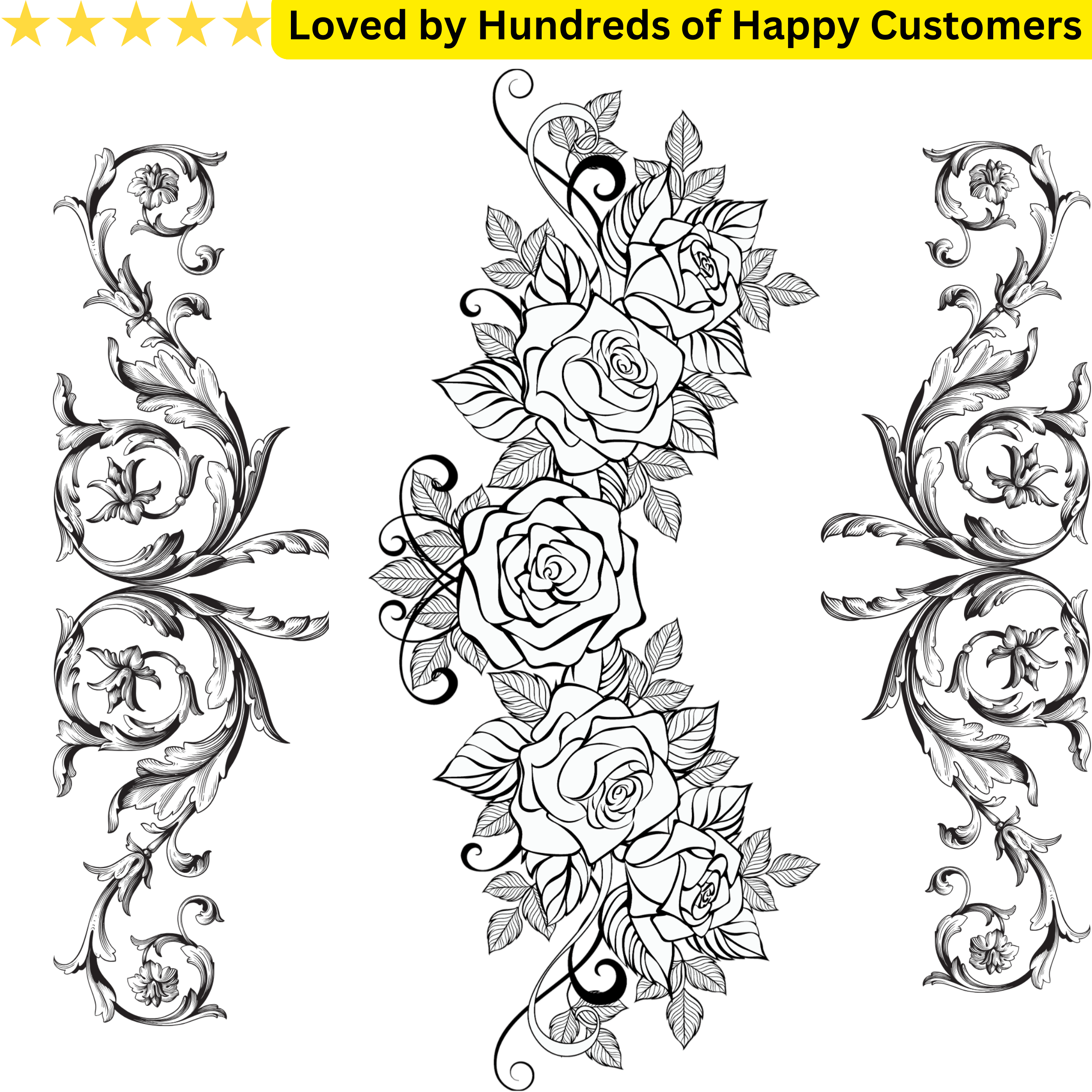 Waistline Temporary Tattoo Stickers