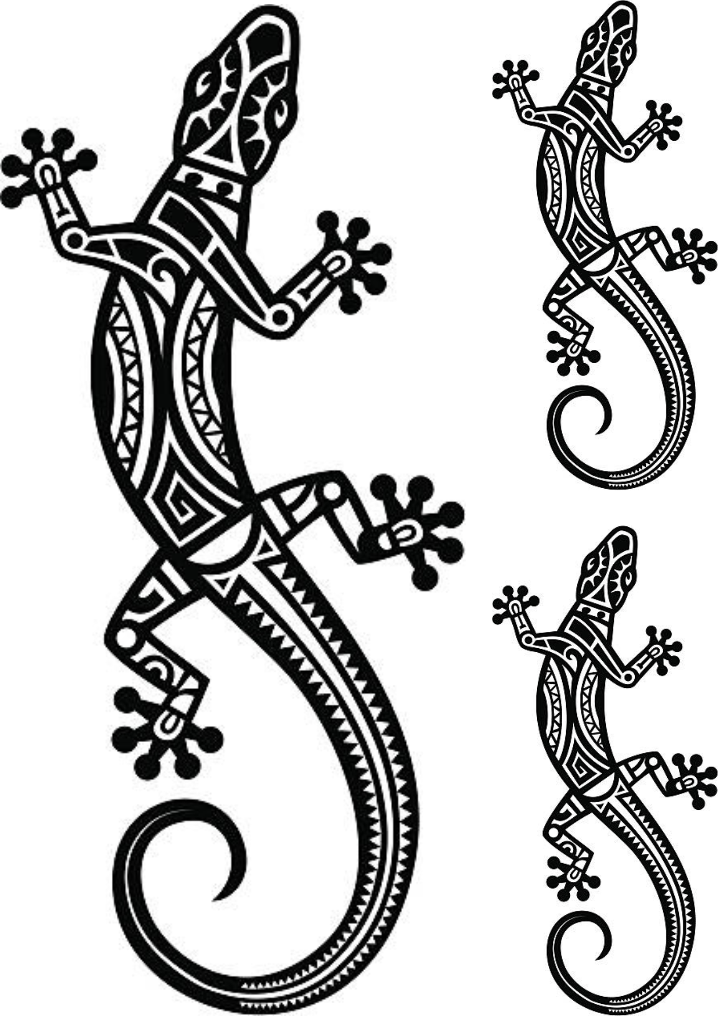 Instant Arm Tattoos Tribal - Lizard