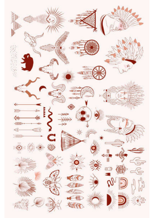 Temporary Tribal Tattoos Sheet