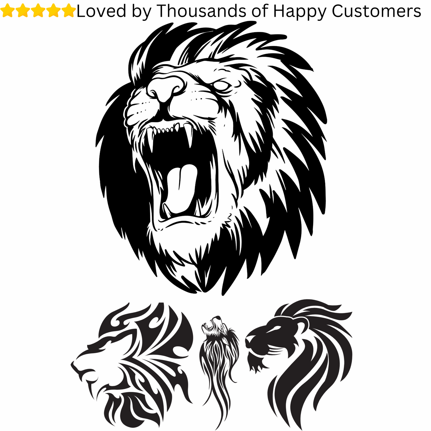 Fake Tattoo Stickers Lions