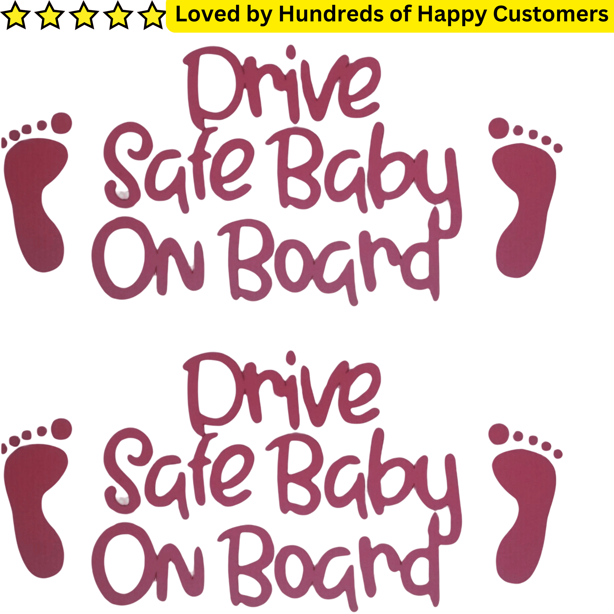 Vehicle Decal - Safe Baby On Board  -  (24.49X11.43cm)