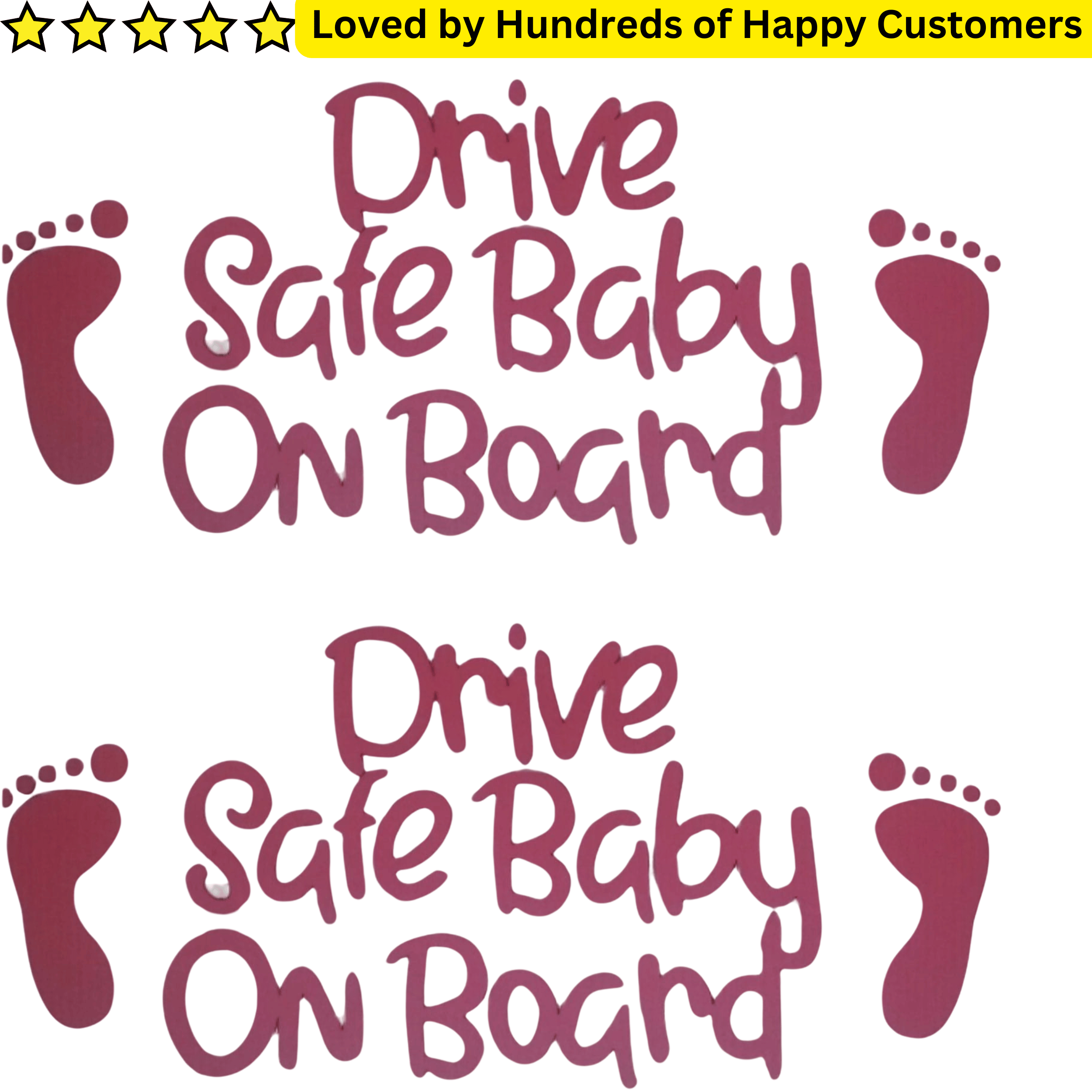 Vehicle Decal - Safe Baby On Board  -  (24.49X11.43cm)