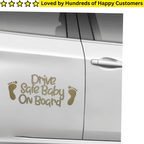 Vehicle Decal - Safe Baby On Board  -  (24.49X11.43cm)