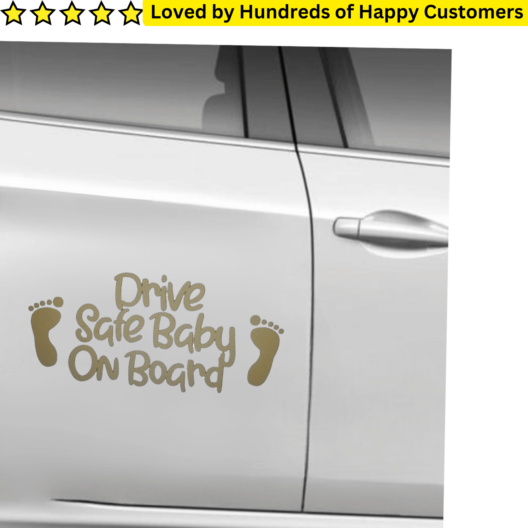 Vehicle Decal - Safe Baby On Board  -  (24.49X11.43cm)