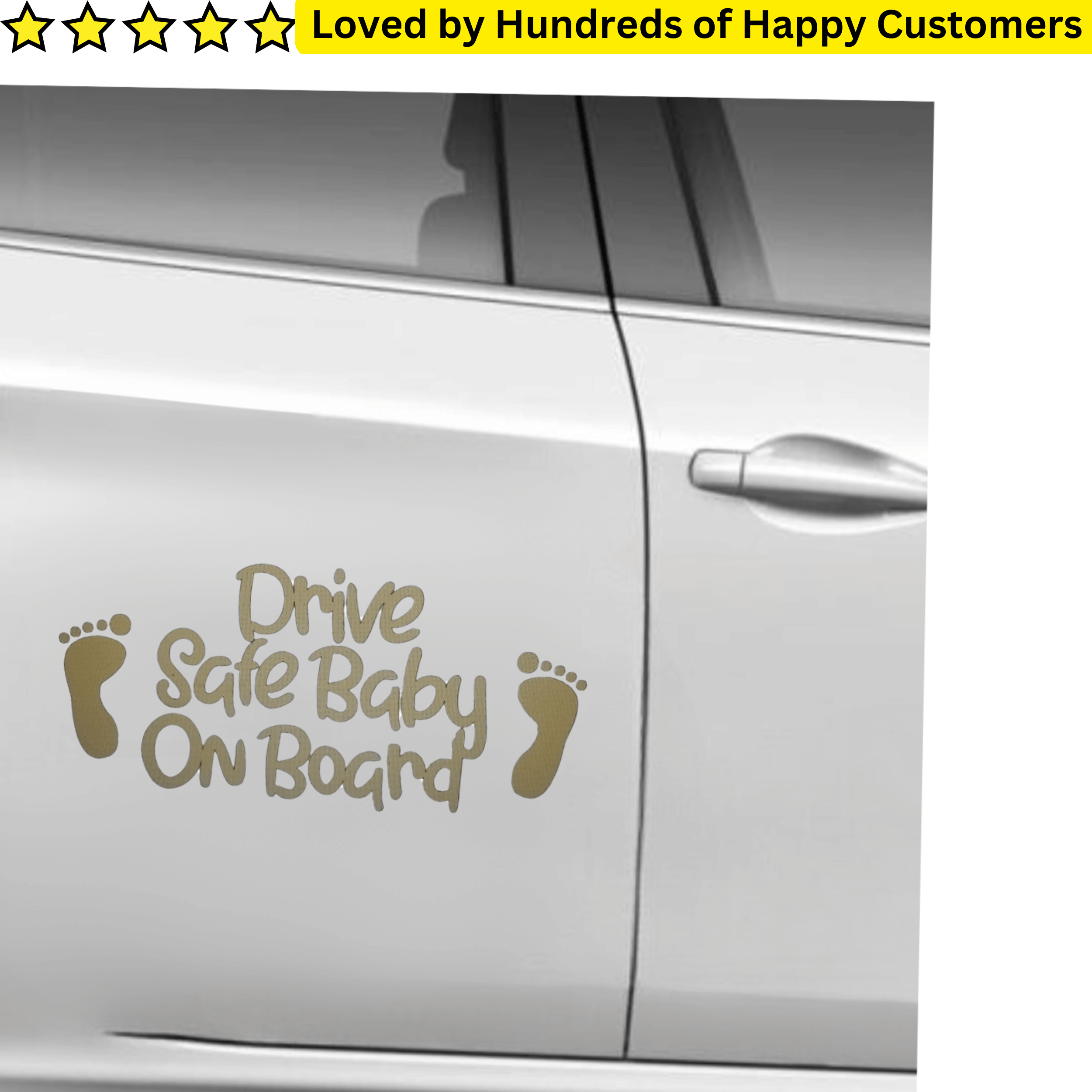 Vehicle Decal - Safe Baby On Board  -  (24.49X11.43cm)