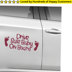 Vehicle Decal - Safe Baby On Board  -  (24.49X11.43cm)