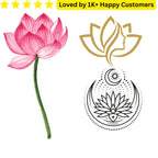 Custom Tattoo Flowers Lotus – Safe & Stylish - TeMaRo™