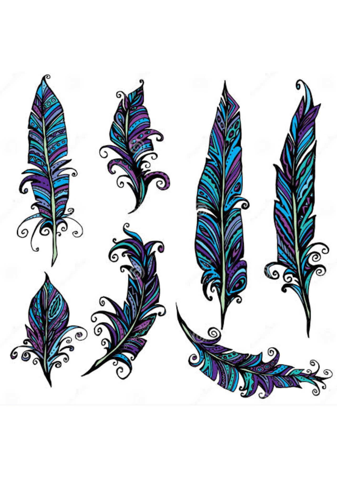 Feather Tattoo Designs for Female