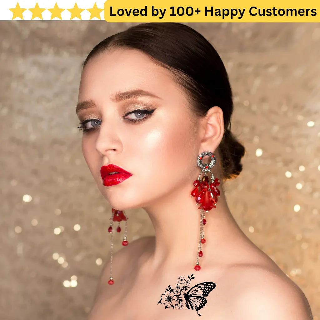 Express Elegance Instantly with Floral Design Tattoo Stickers