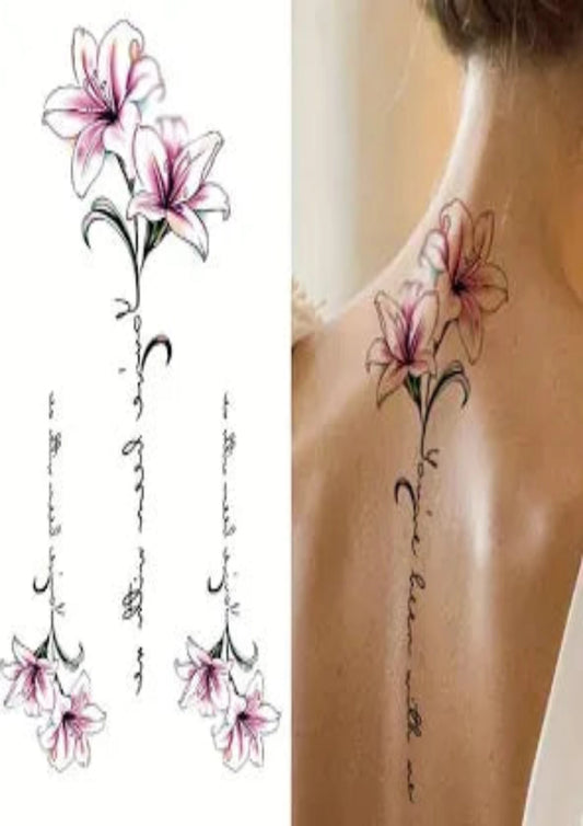 Flower back tattoo