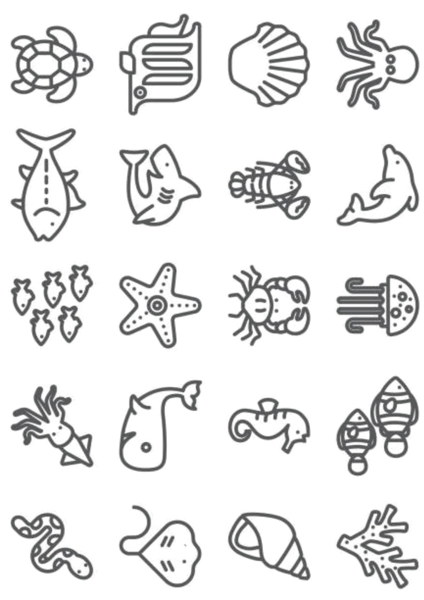 Temporary Tattoos for Kids - Ocean Life